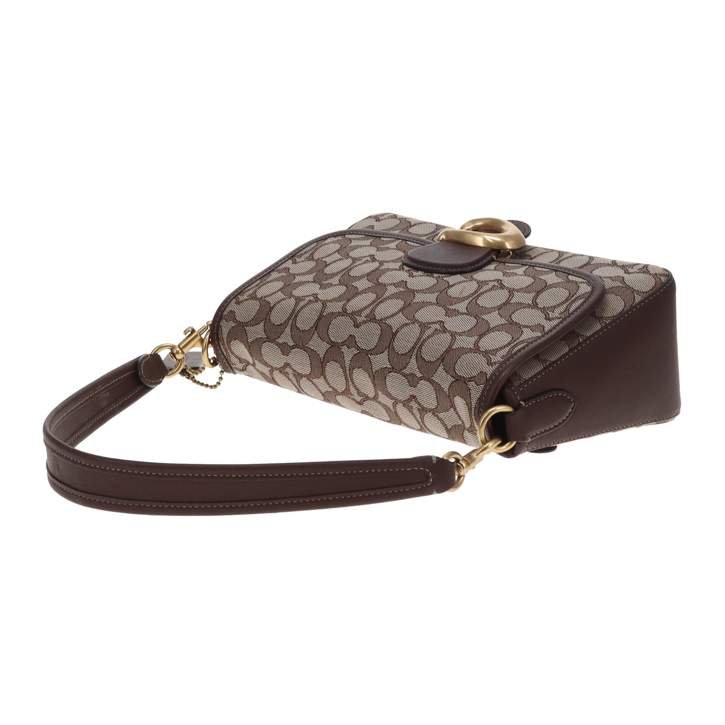 Coach Soft Tabby Shoulder Bag Signature Canvas Brown
