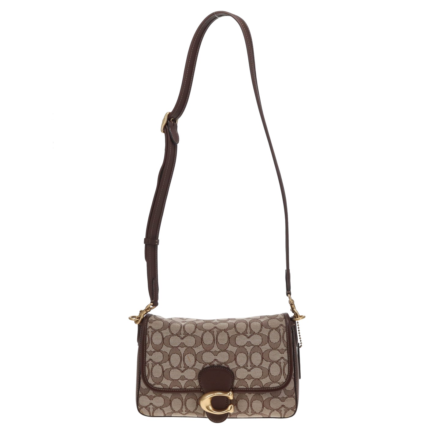 Coach Soft Tabby Shoulder Bag Signature Canvas Brown