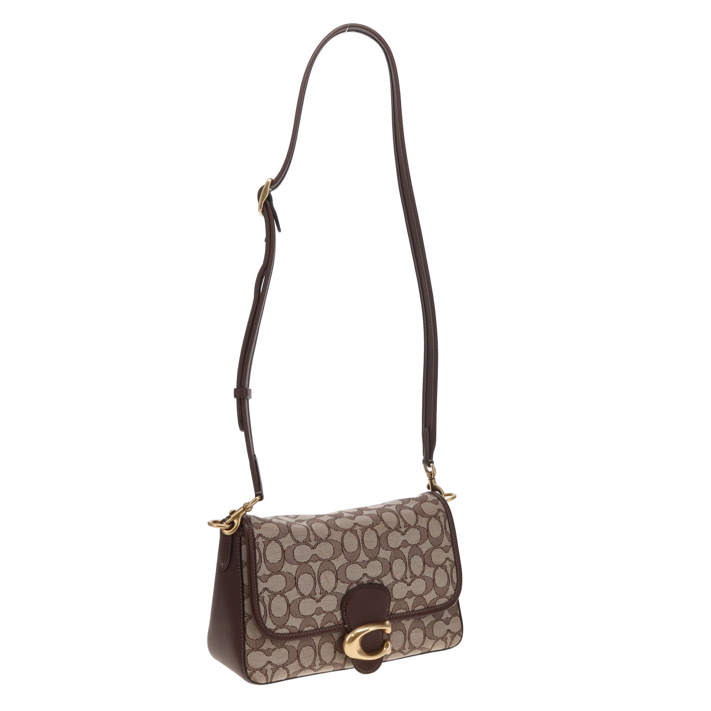 Coach Soft Tabby Shoulder Bag Signature Canvas Brown