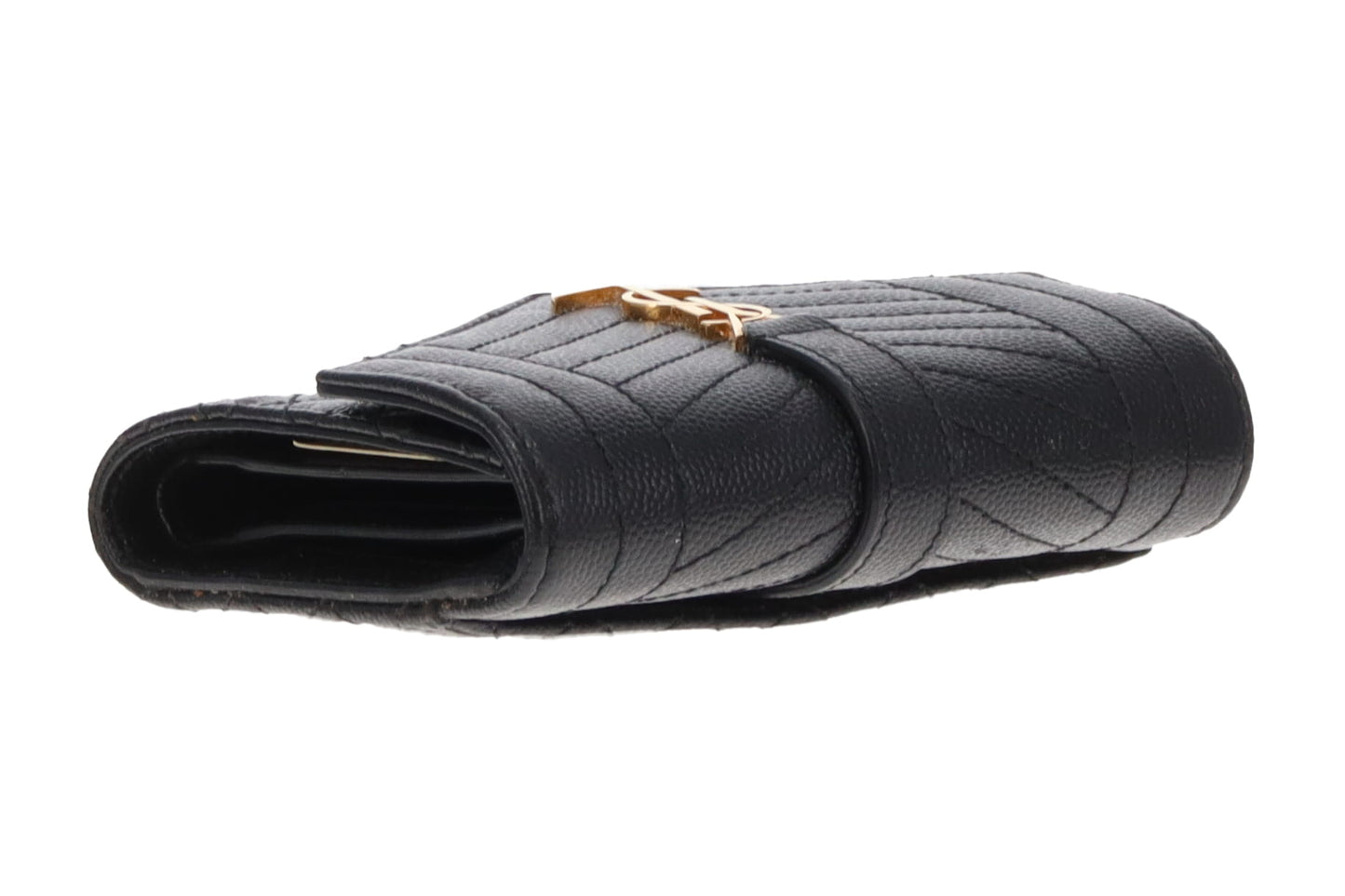 Saint Laurent Tri-Fold Wallet CompactCassandre Matelassé Leather