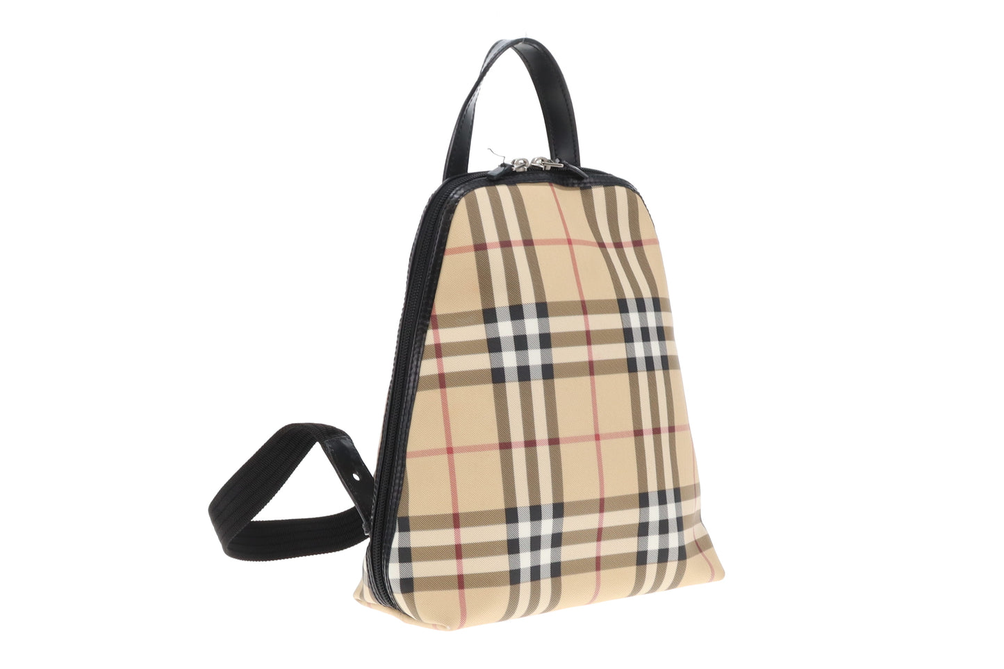 Burberry Backpack Check Coated Canvas