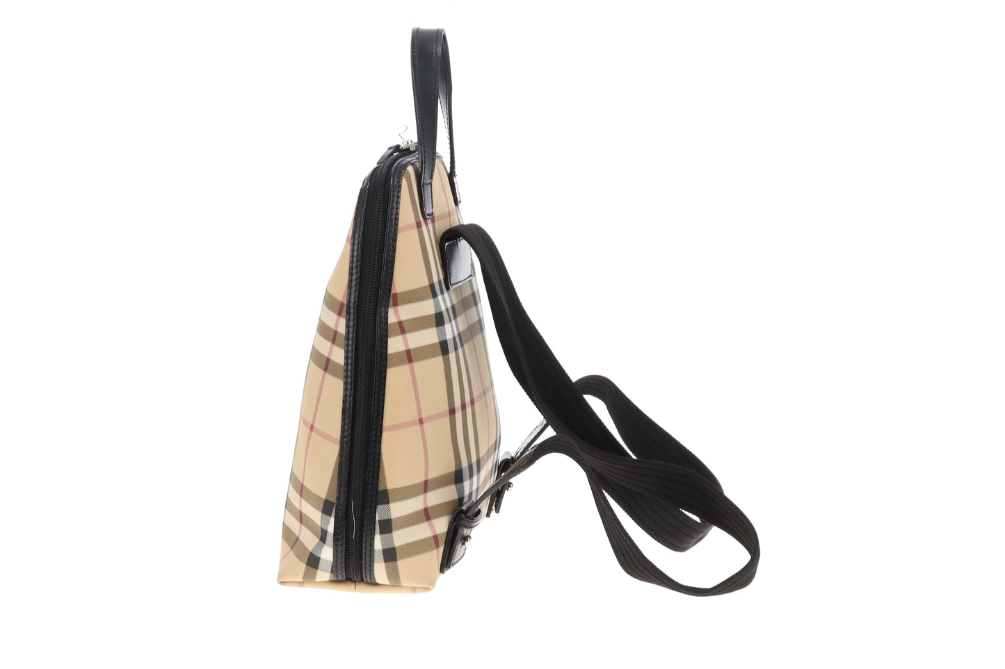 Burberry Backpack Check Coated Canvas