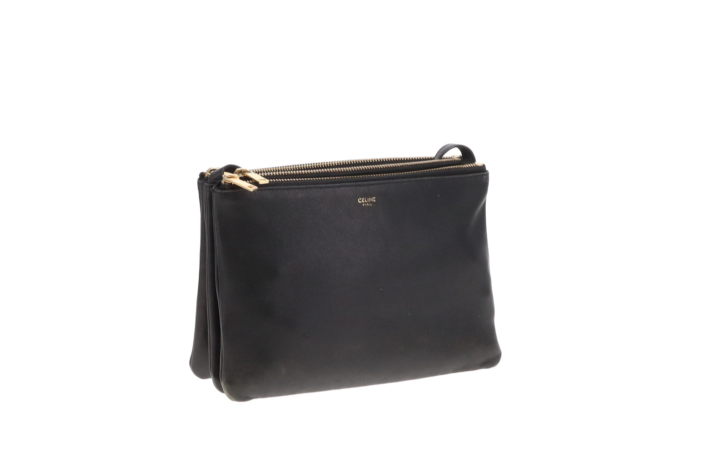 Celine Trio Pouch Lambskin Large Black