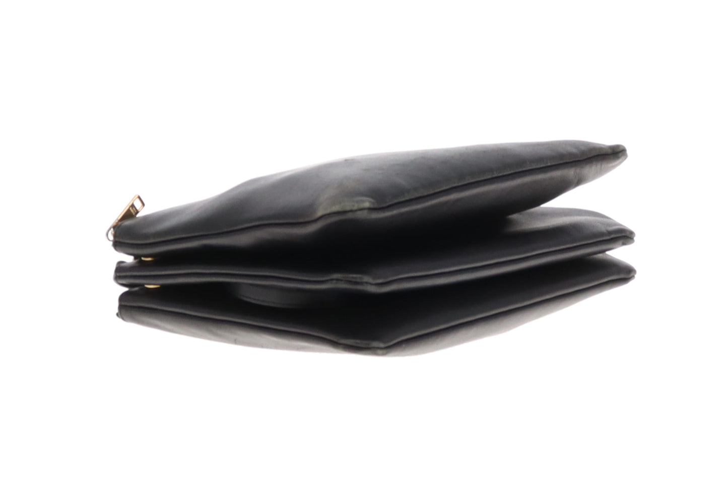 Celine Trio Pouch Lambskin Large Black