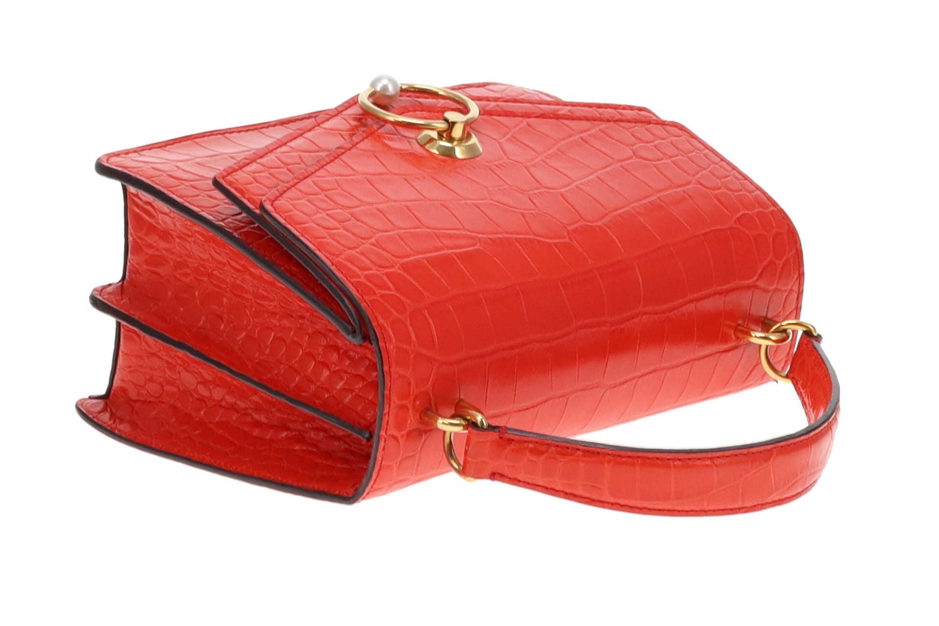 Mulberry Shiny Croc Embossed Harlow Satchel