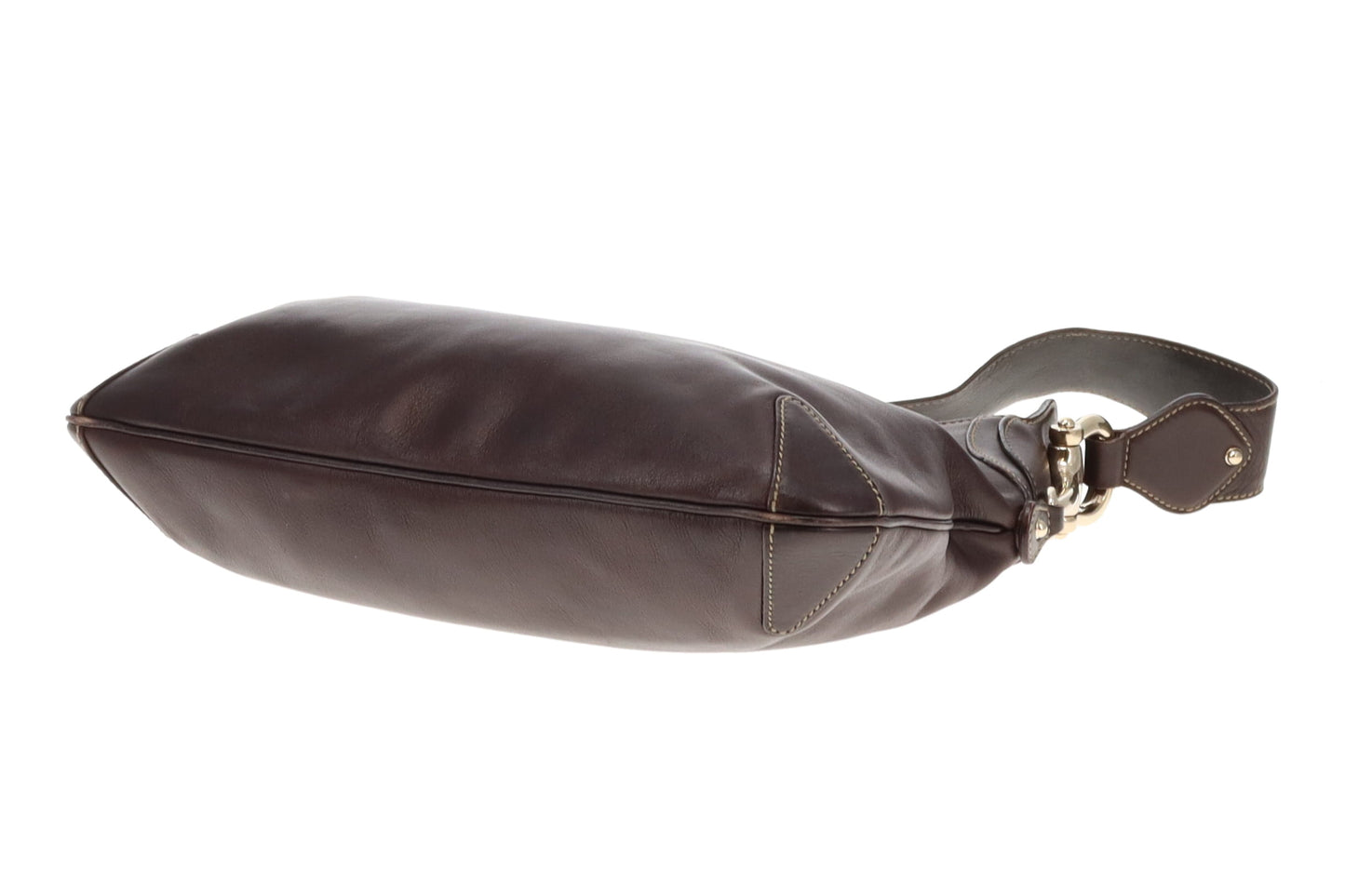 Gucci Shoulder Bag Brown Smooth Leather with Horsebit Detail