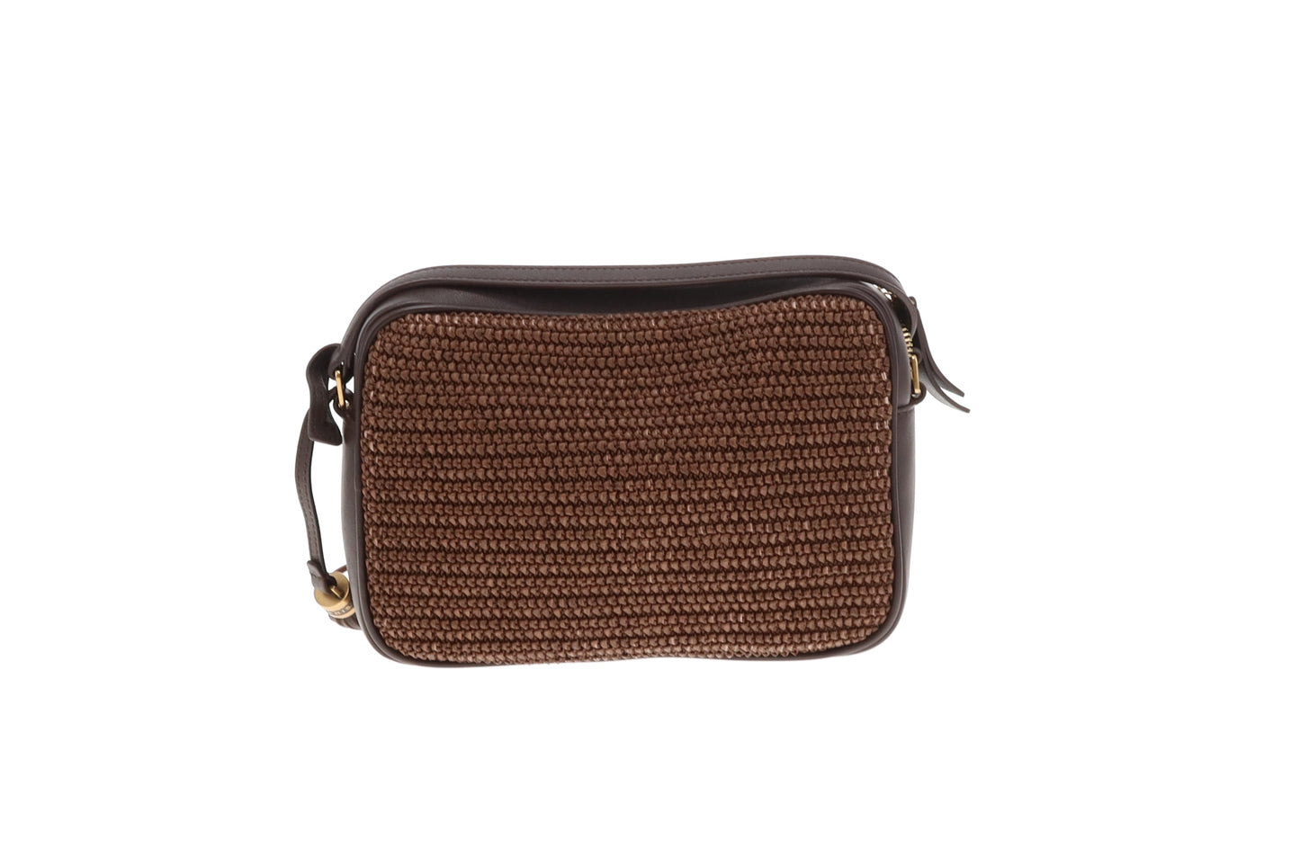 Saint Laurent Lou Camera Bag Choc Brown Raffia 2020