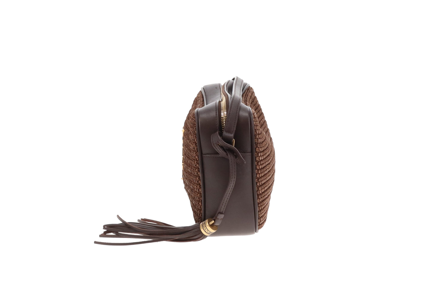 Saint Laurent Lou Camera Bag Choc Brown Raffia 2020