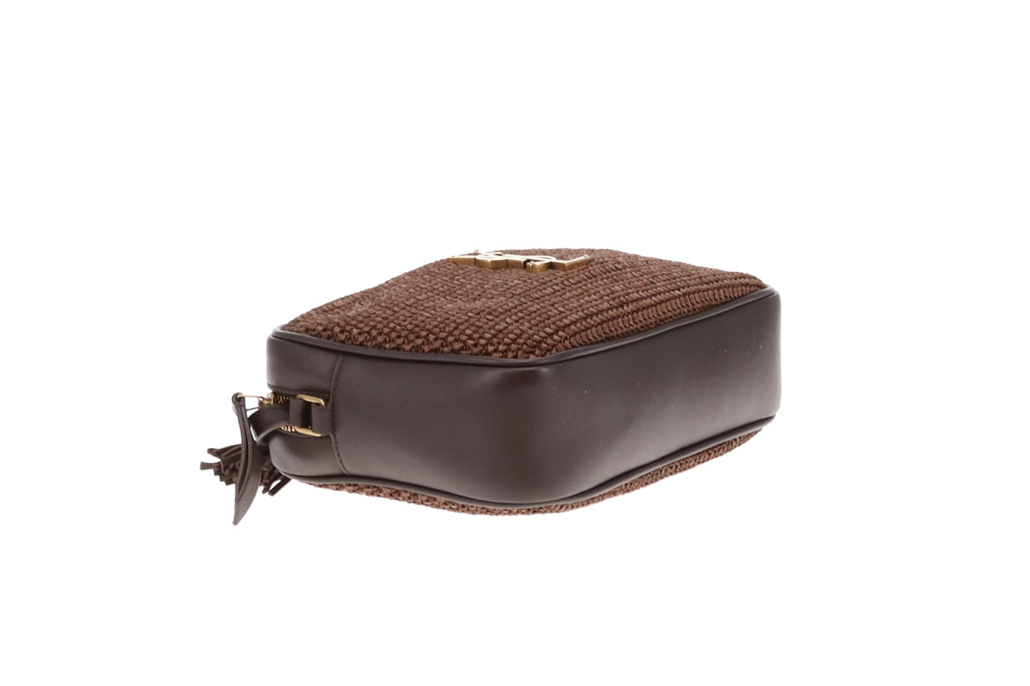 Saint Laurent Lou Camera Bag Choc Brown Raffia 2020