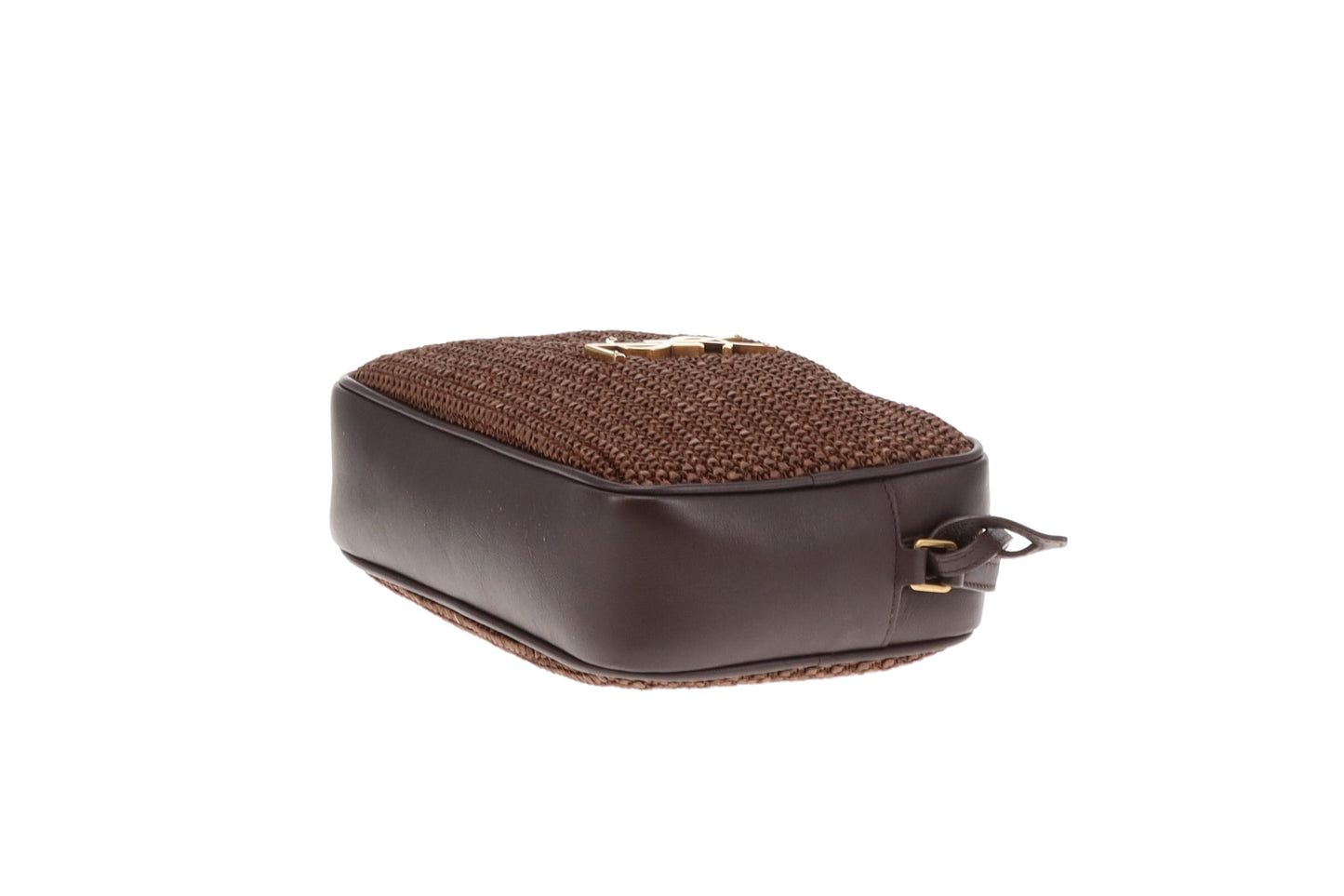 Saint Laurent Lou Camera Bag Choc Brown Raffia 2020