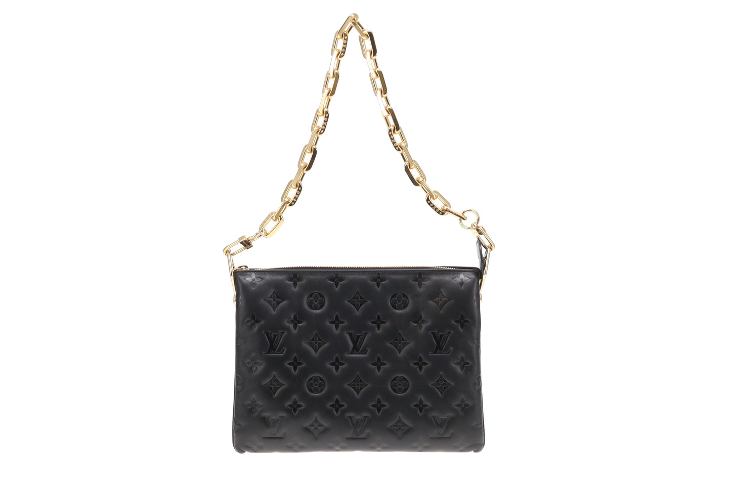 Louis Vuitton Coussin PM Black Leather GHW (missing long canvas strap) NFID