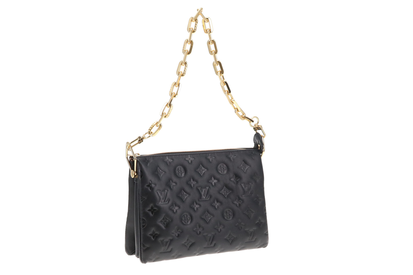 Louis Vuitton Coussin PM Black Leather GHW (missing long canvas strap) NFID