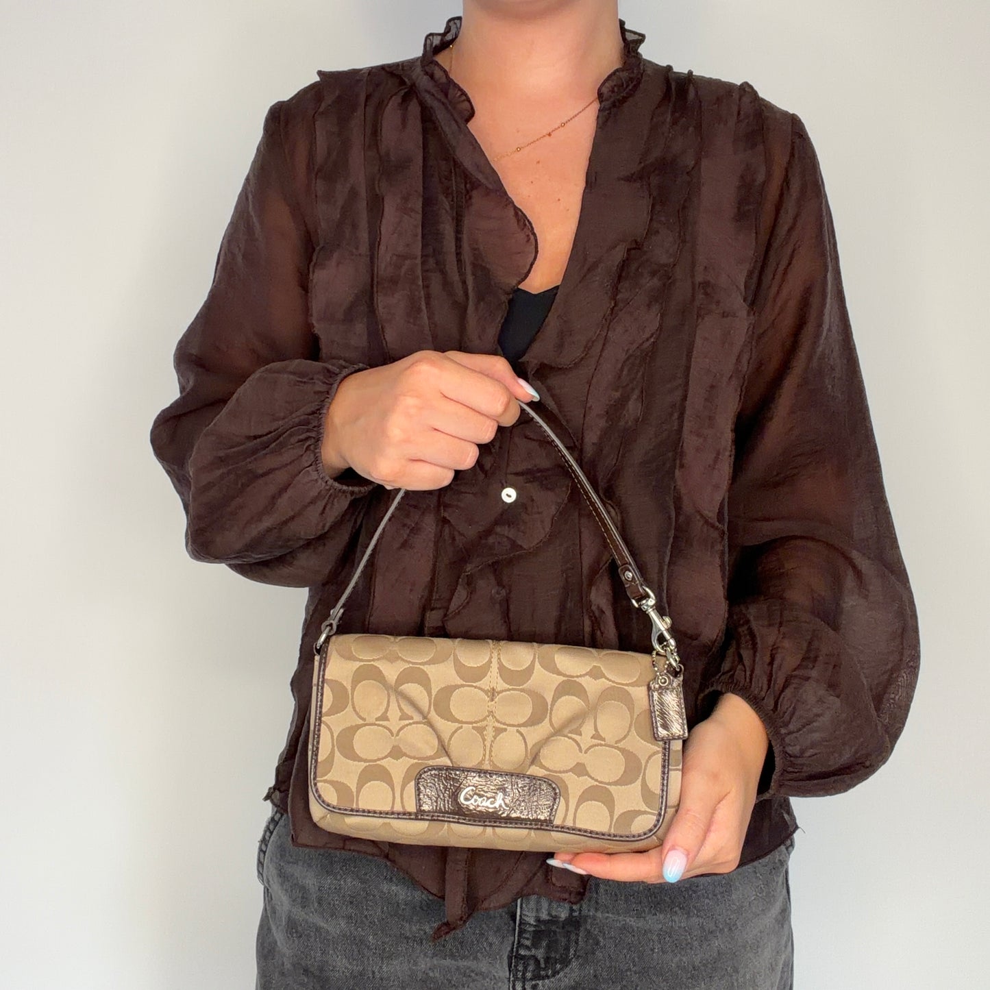 Coach Pochette Vintage Signature Canvas