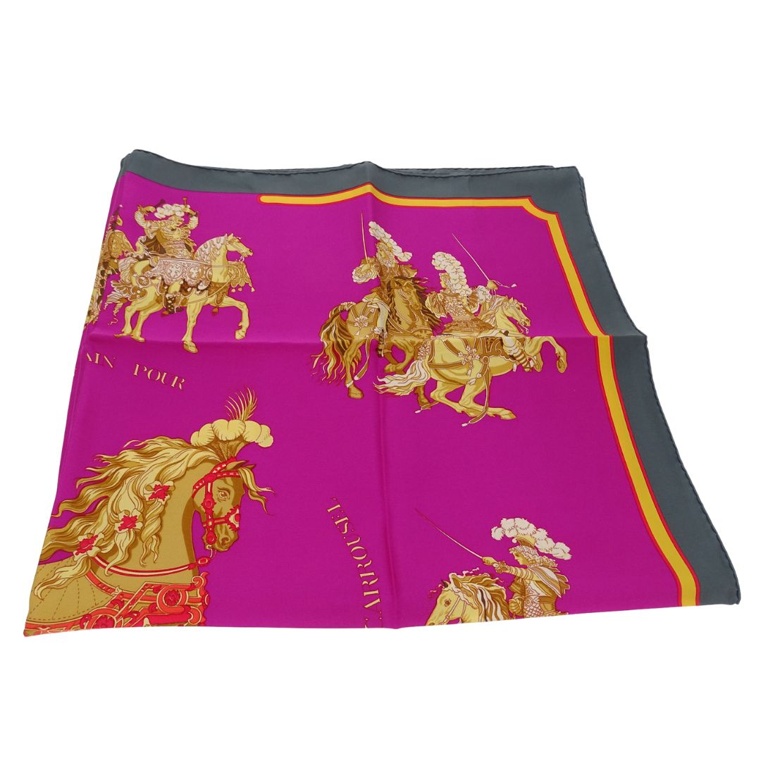 Hermes Carrousel Scarf 90 100% Silk