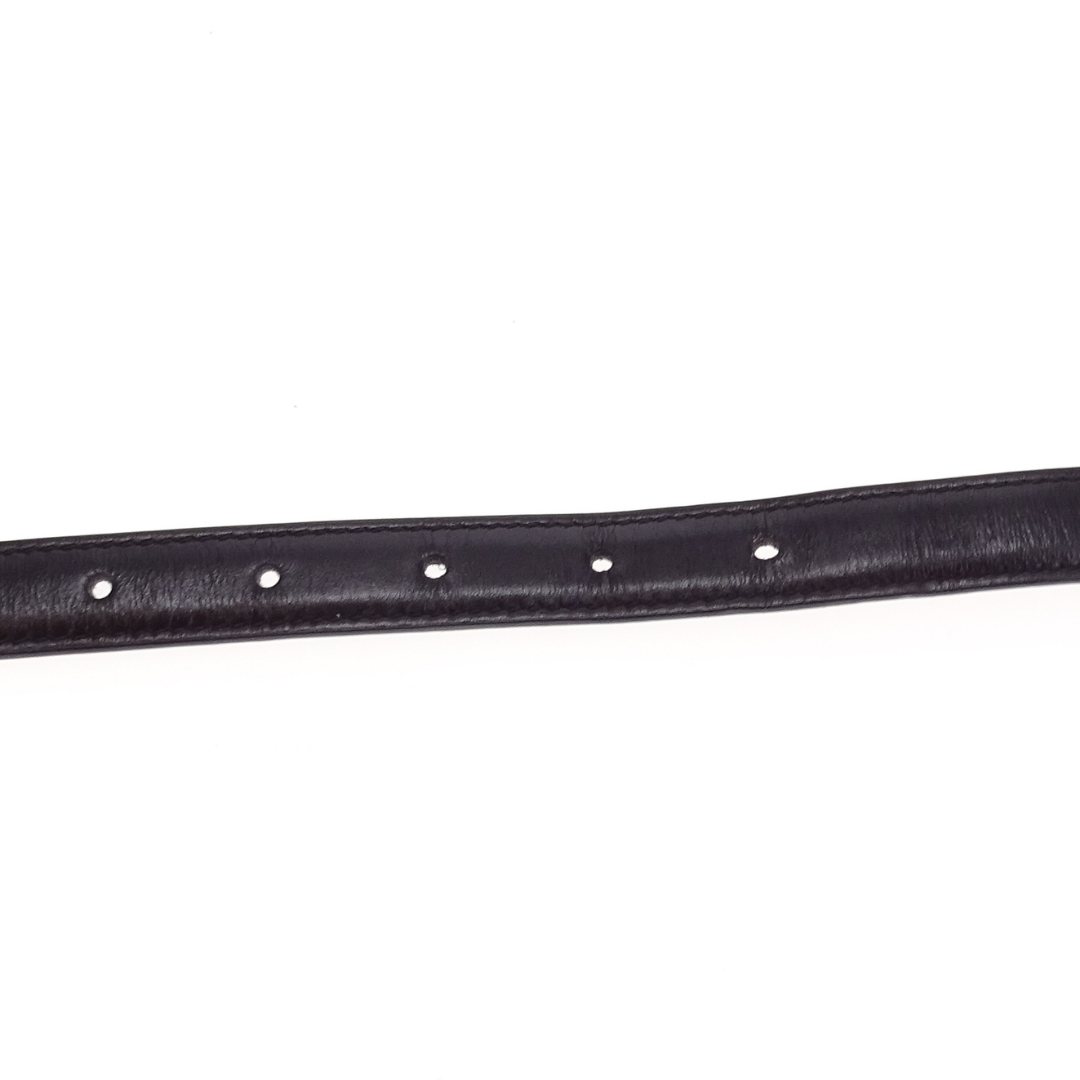 Celine Triomphe Belt 18 in Black Taurillon Leather 80cm