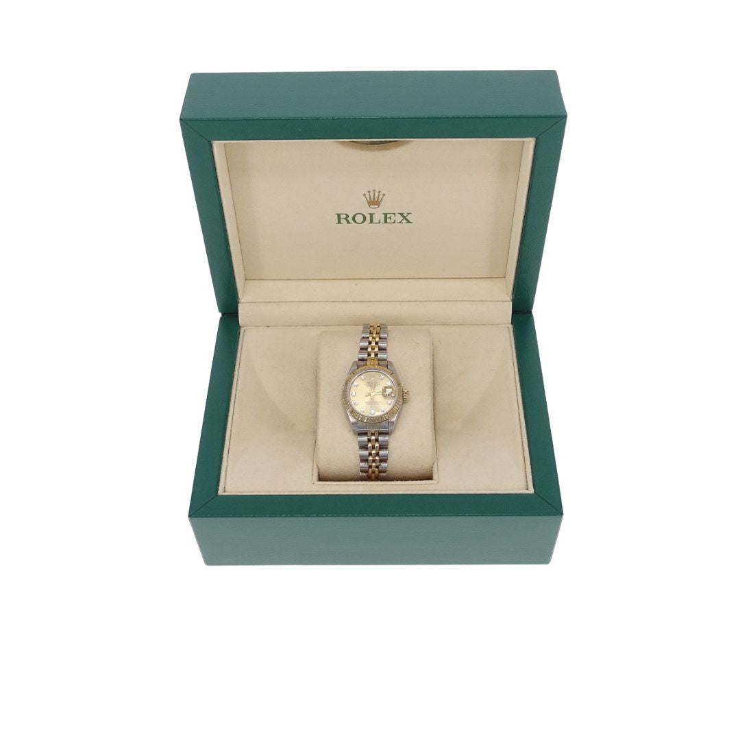 Rolex Oyster Perpetual Lady Datejust 26 Steel and Gold with Diamond Dot Dial