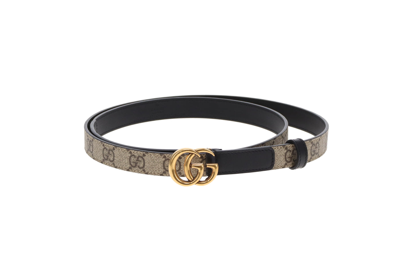 Gucci GG Interlocking Belt In Thin GG Supreme Print 105/42