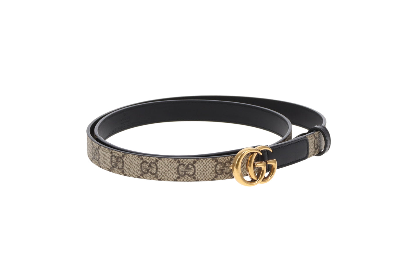 Gucci GG Interlocking Belt In Thin GG Supreme Print 105/42
