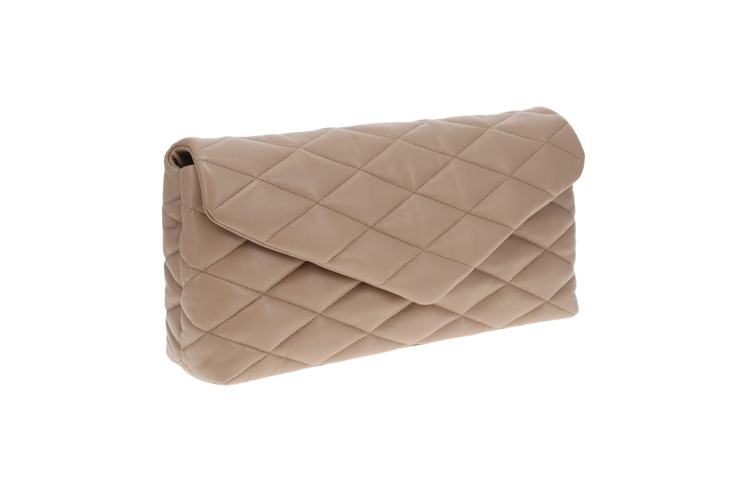 Saint Laurent Sade Oversized Clutch Beige Lambskin 2021