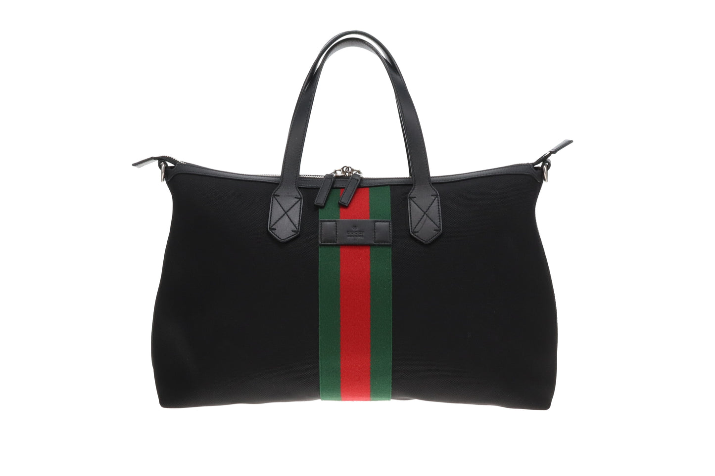 Gucci Web Detail Duffle Bag Black (No Shoulder Strap)