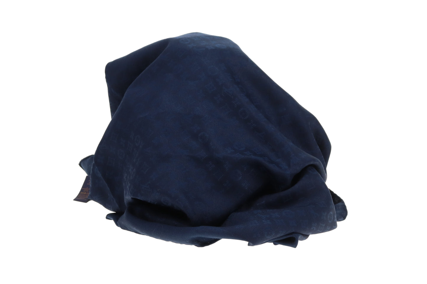 Louis Vuitton Evermore Silk & Wool Navy Shawl 120cm