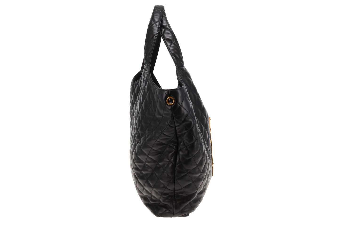 Saint Laurent Maxi Icare Tote Black Lambskin GHW 2023