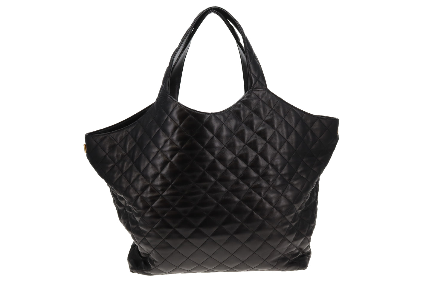 Saint Laurent Maxi Icare Tote Black Lambskin GHW 2023