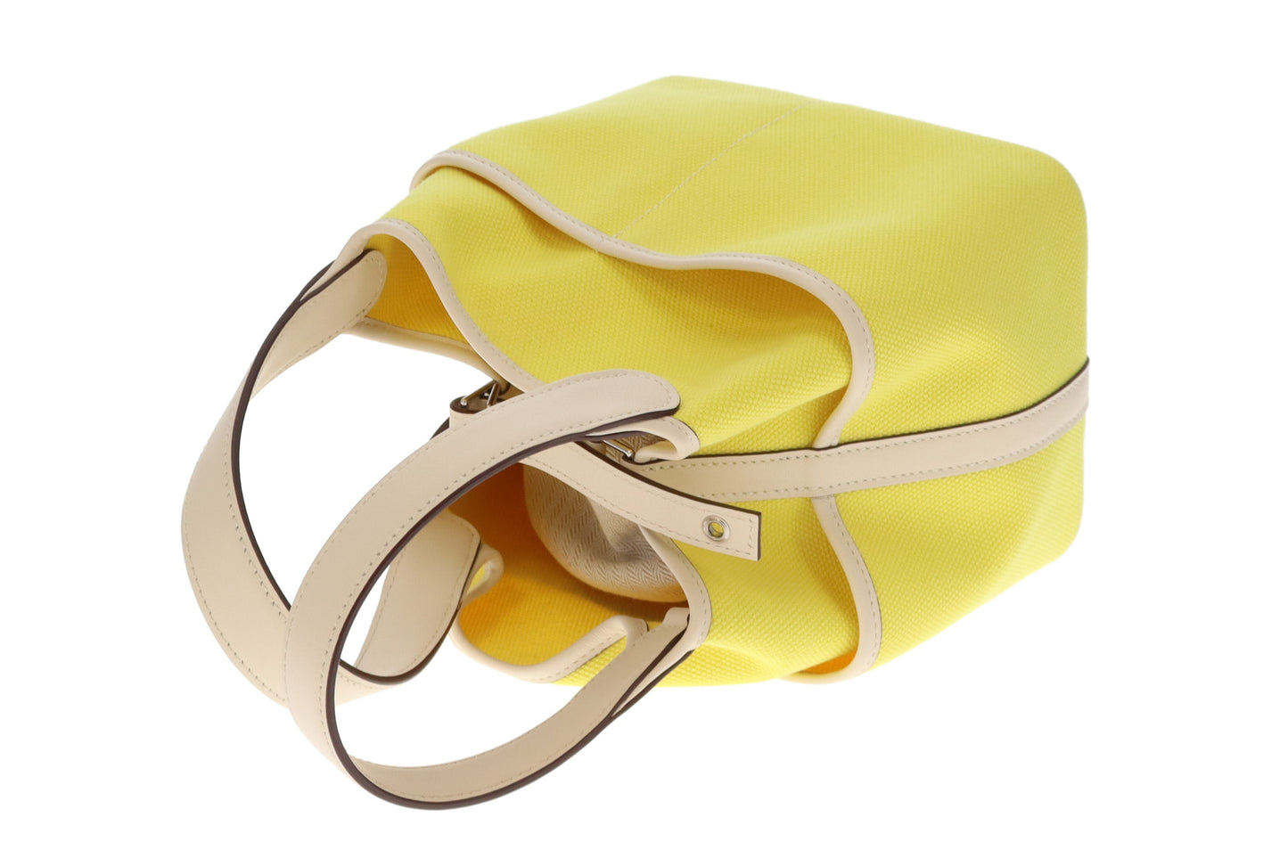 Hermes Picotin Cargo Lock 18 In Jaune Citron & Nata Swift & Toile Canvas