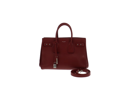 Saint Laurent Ruby Red Souple Sac Du Jour