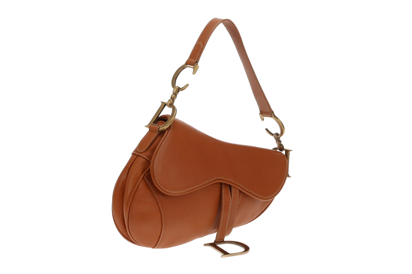 Dior Saddle Bag Tan Leather Vintage 2001