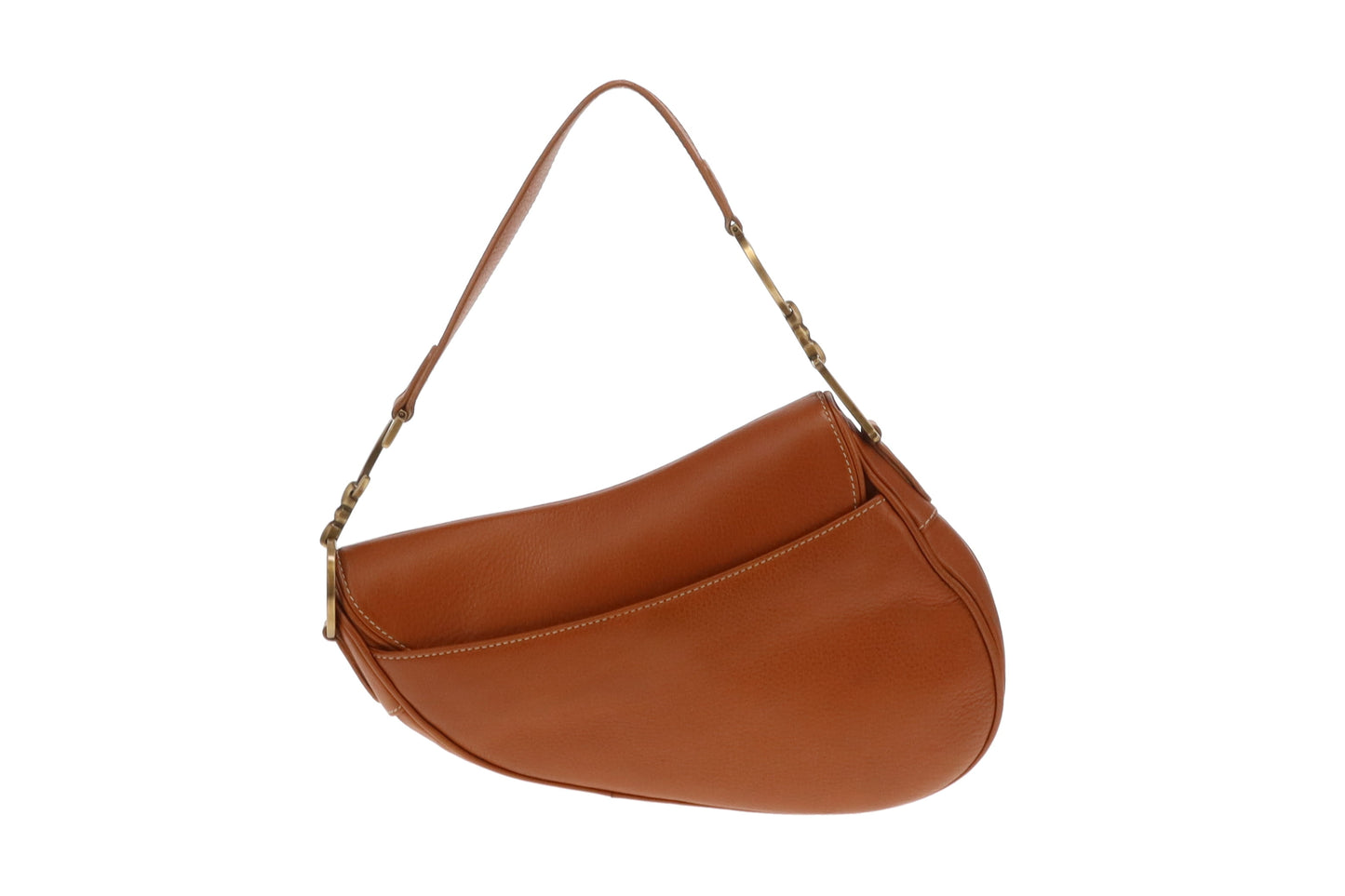 Dior Saddle Bag Tan Leather Vintage 2001