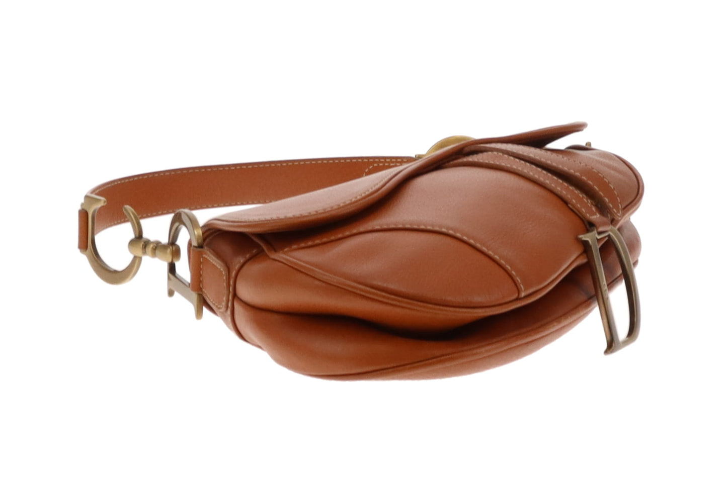 Dior Saddle Bag Tan Leather Vintage 2001