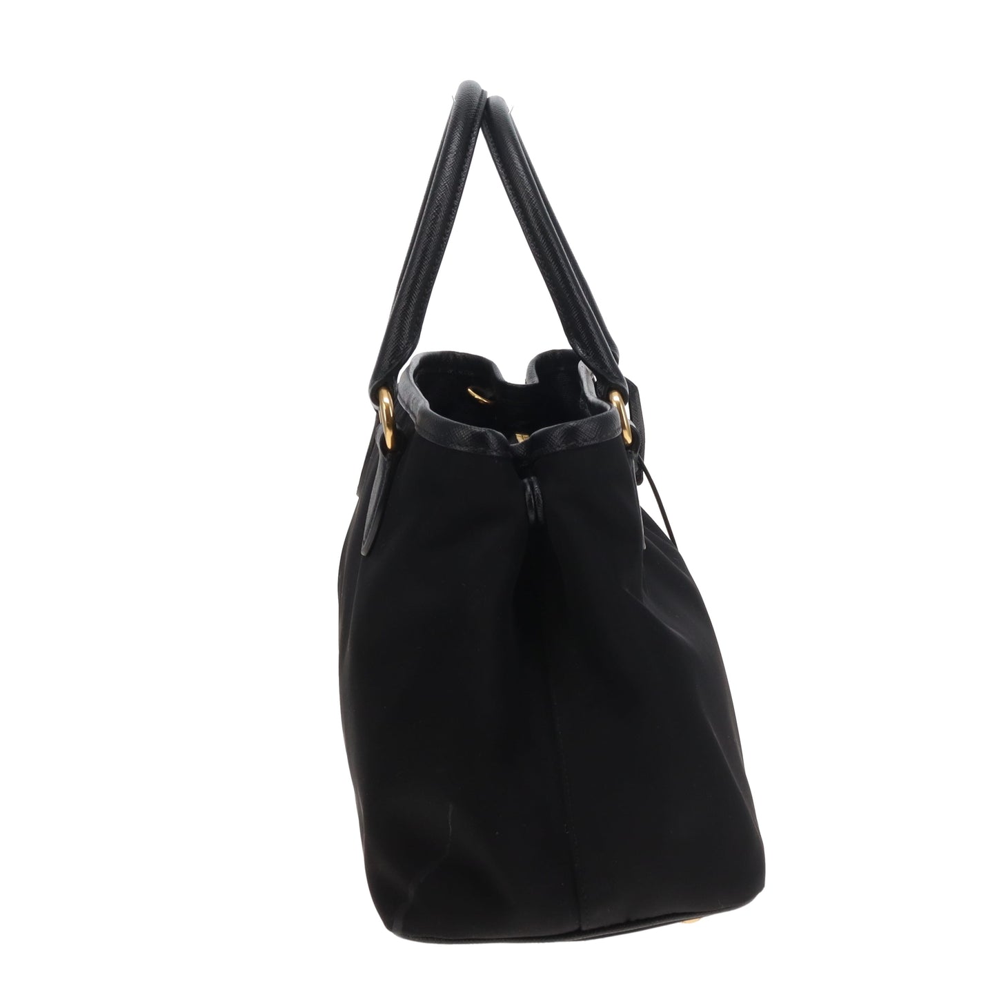 Prada 2-Way Handbag Black Nylon and Saffiano