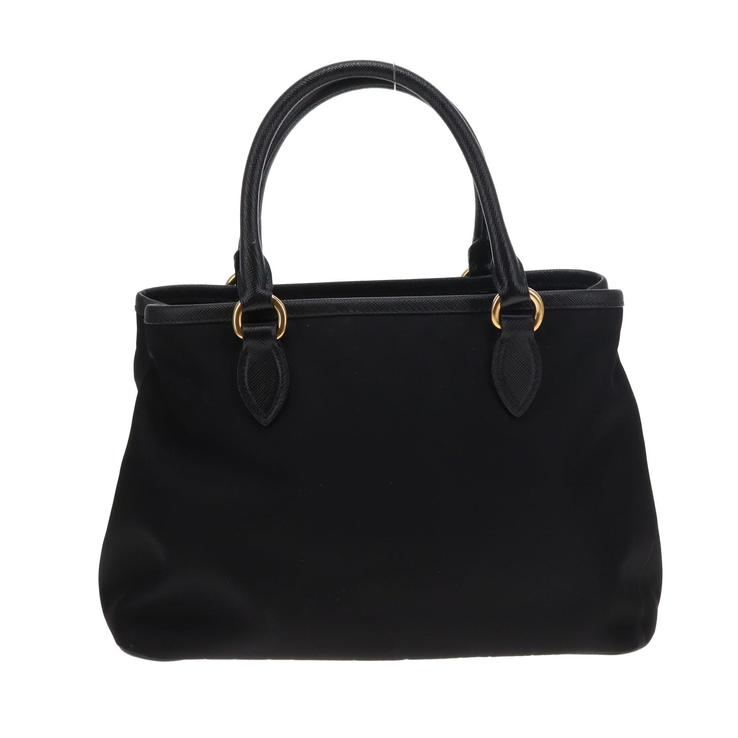 Prada 2-Way Handbag Black Nylon and Saffiano