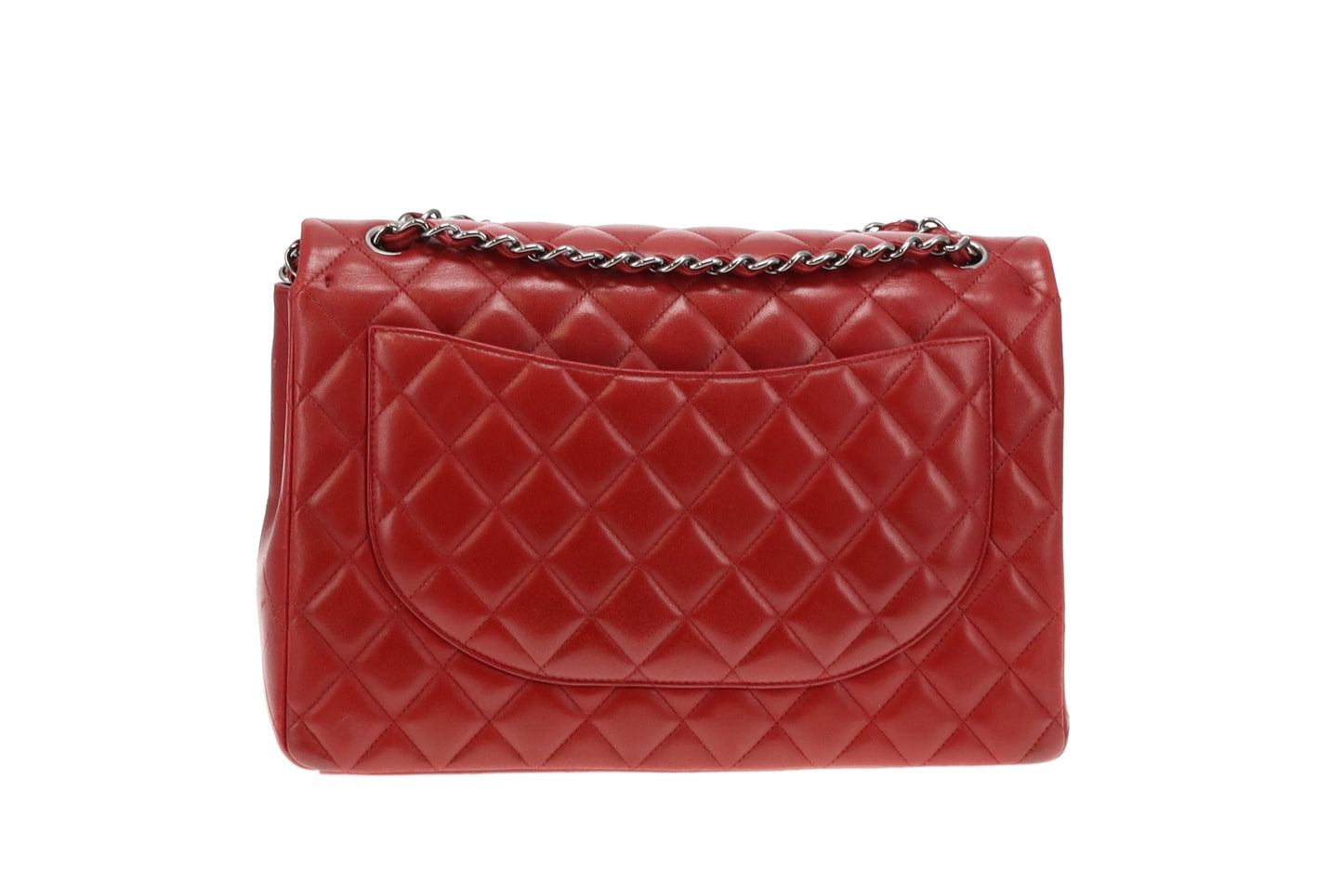 Chanel Rouge Leather Classic Maxi Double Flap 2013/14