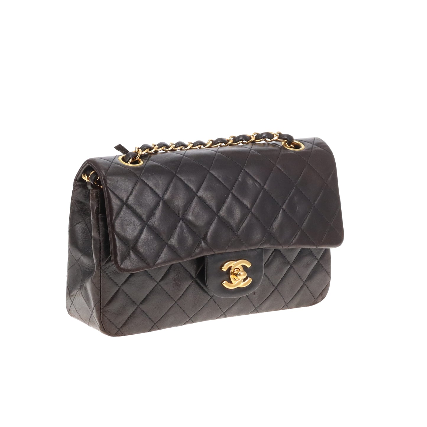 Chanel Classic Double Flap Small Brown Lamb GHW 1997/99