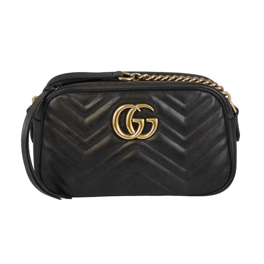 Gucci Marmont Camera Crossbody (OM Small) Black GHW