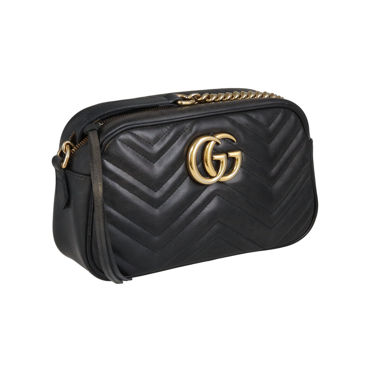 Gucci Marmont Camera Crossbody (OM Small) Black GHW