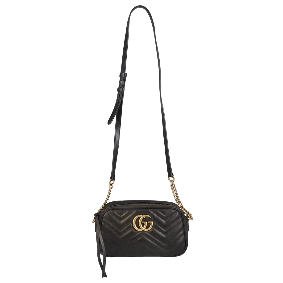 Gucci Marmont Camera Crossbody (OM Small) Black GHW