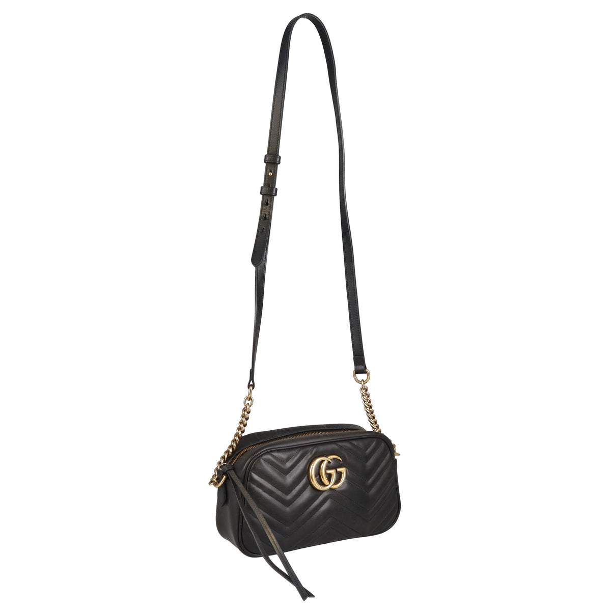 Gucci Marmont Camera Crossbody (OM Small) Black GHW