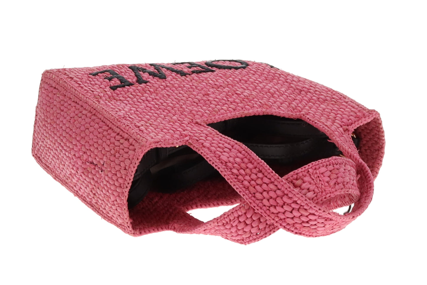 Loewe X Paula's Ibiza Mini Raffia Logo Tote Pink