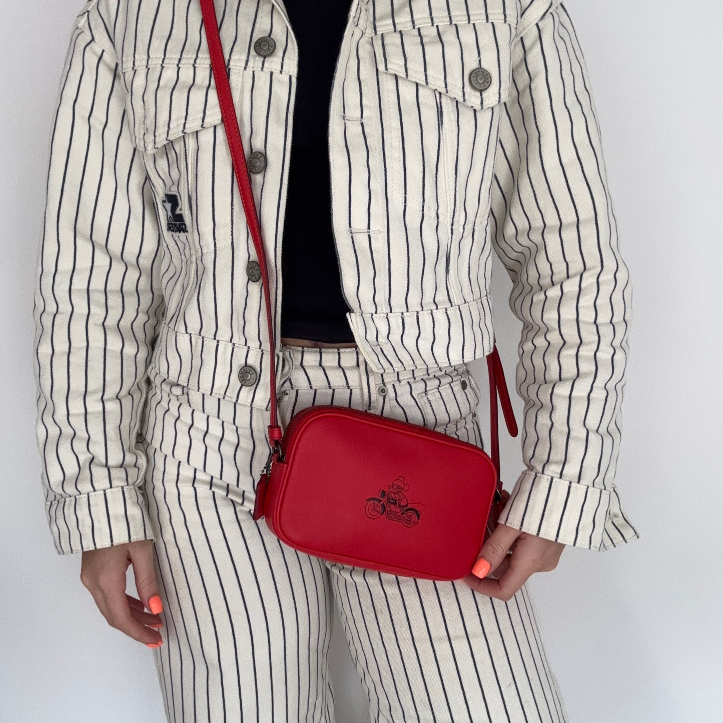 Coach X Disney Mickey Mouse Crossbody Bag Red