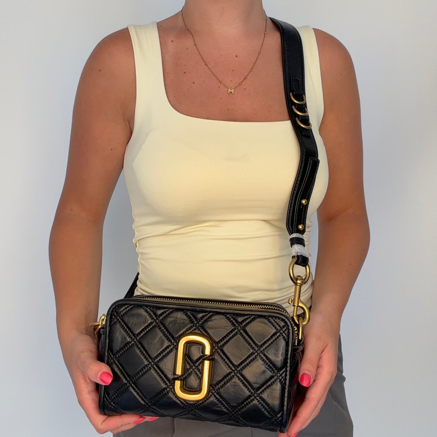 Marc Jacobs Quilted SoftShot Black GHW