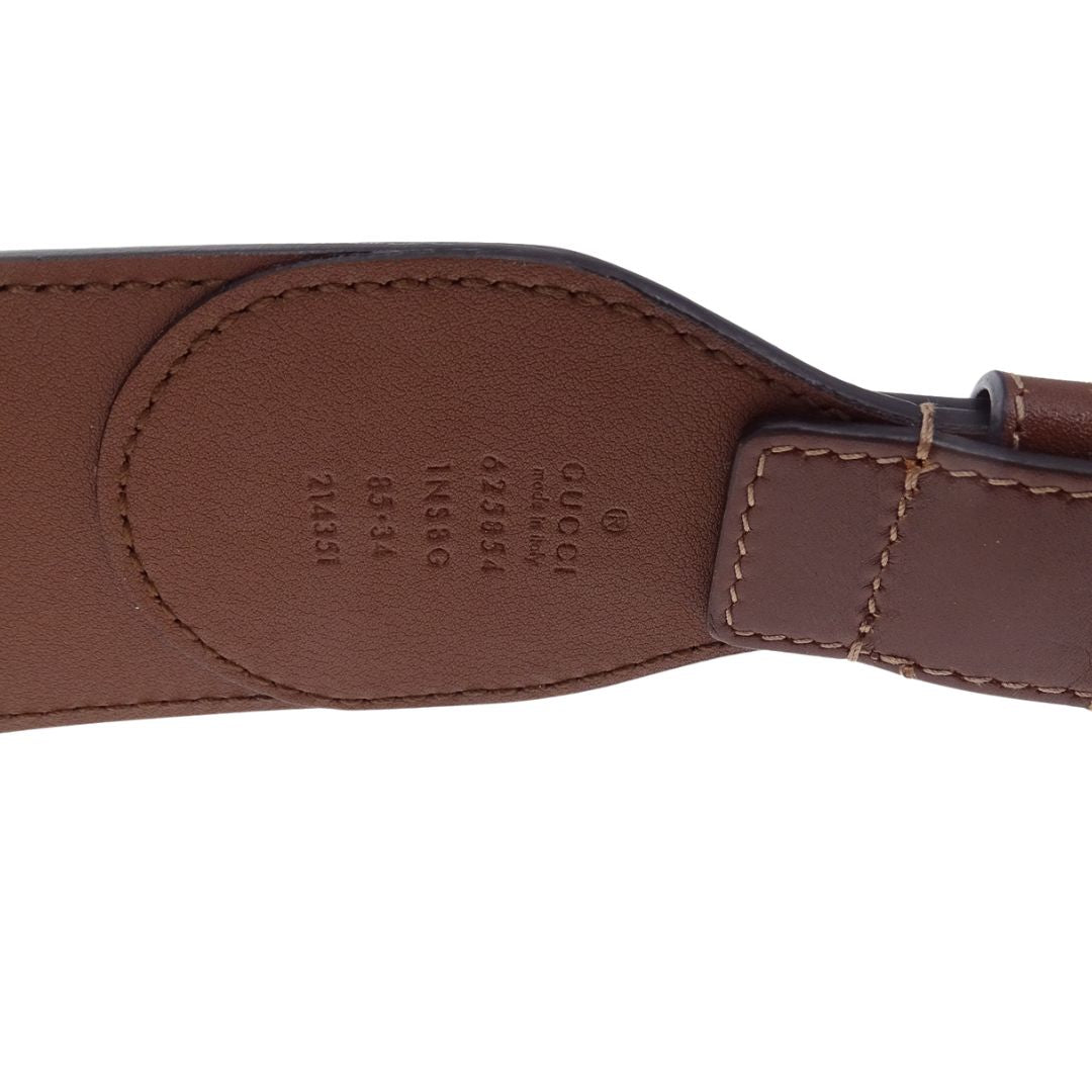 Gucci Horsebit Snaffle Belt GG Supreme 85cm