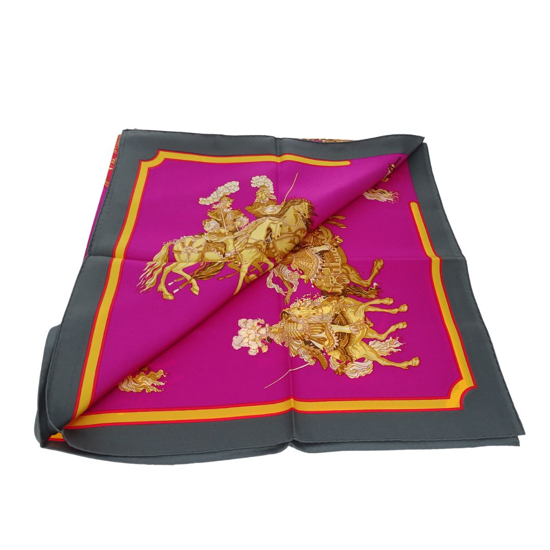 Hermes Carrousel Scarf 90 100% Silk