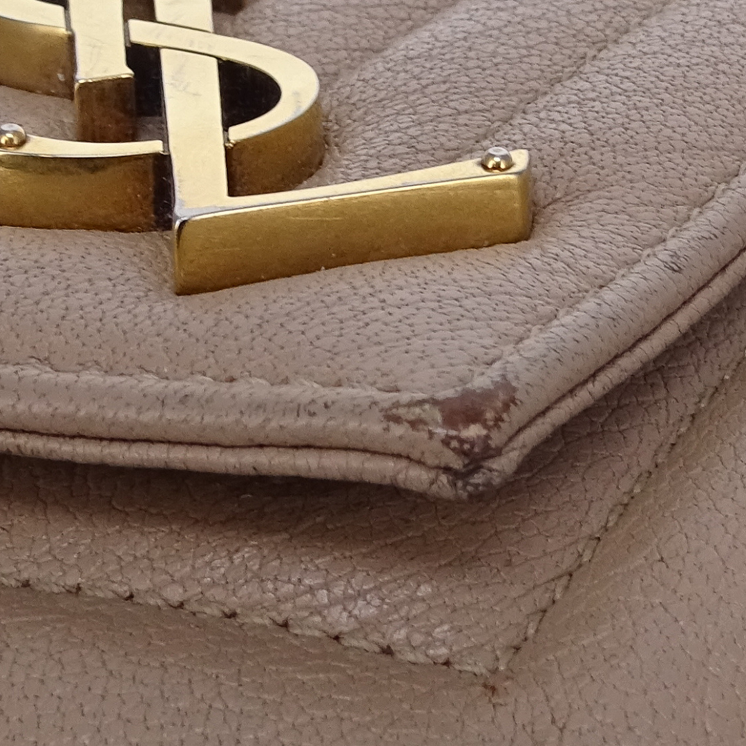 Saint Laurent College Bag Medium Dark Beige GHW 2023