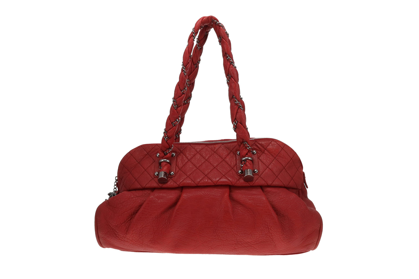 Chanel Lady Braid Large Shoulder Bag Red