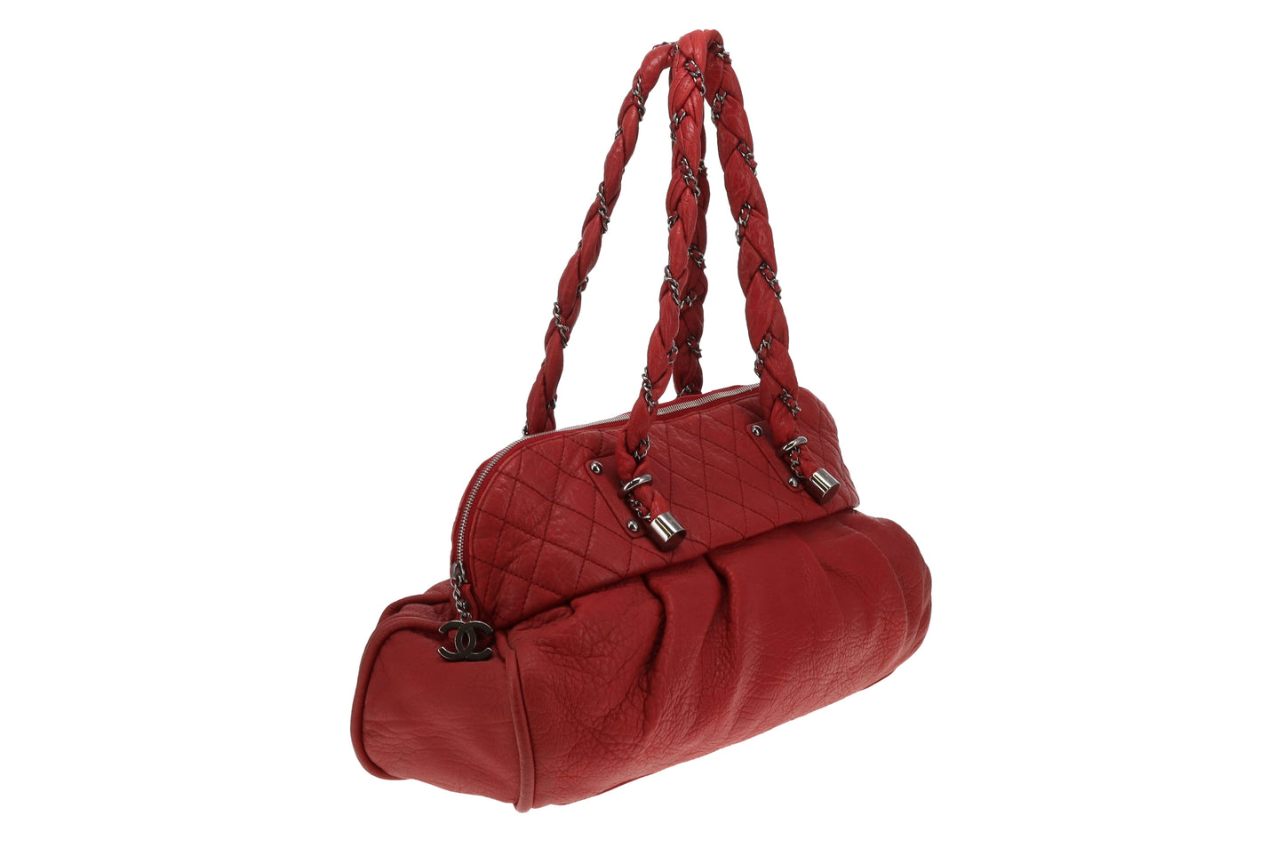 Chanel Lady Braid Large Shoulder Bag Red