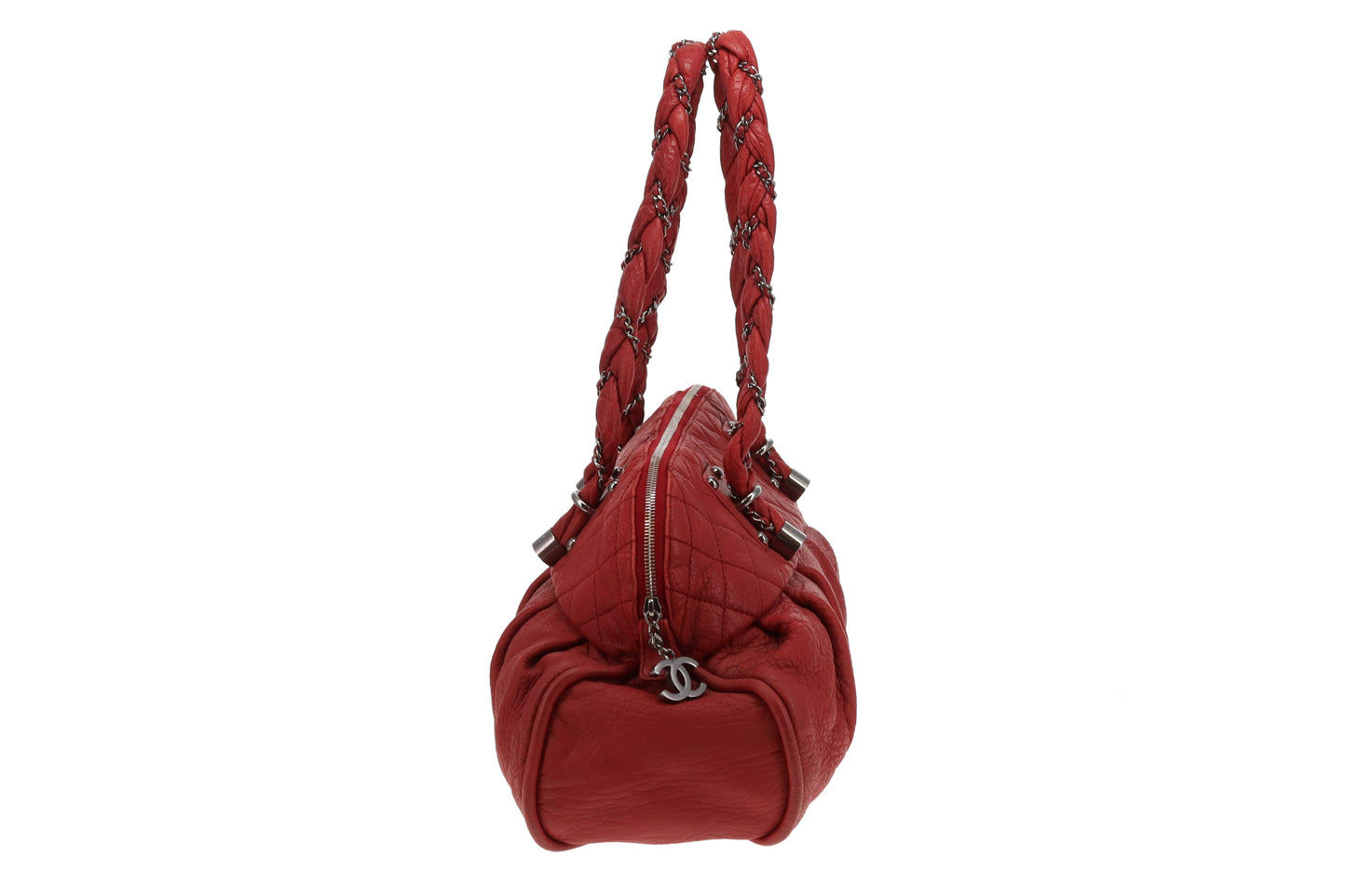Chanel Lady Braid Large Shoulder Bag Red