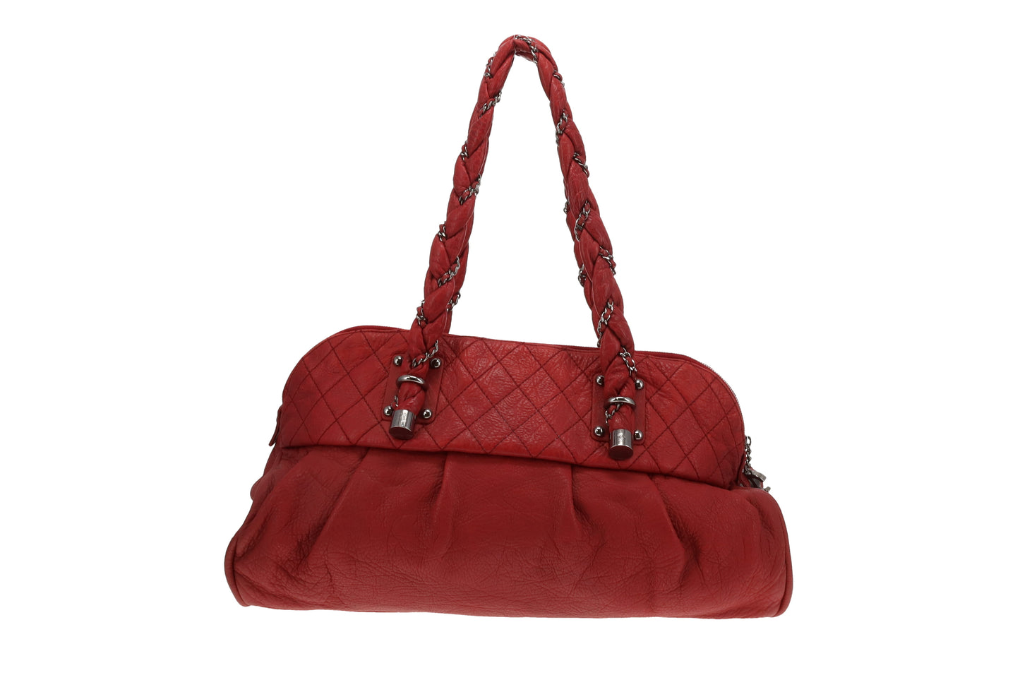 Chanel Lady Braid Large Shoulder Bag Red